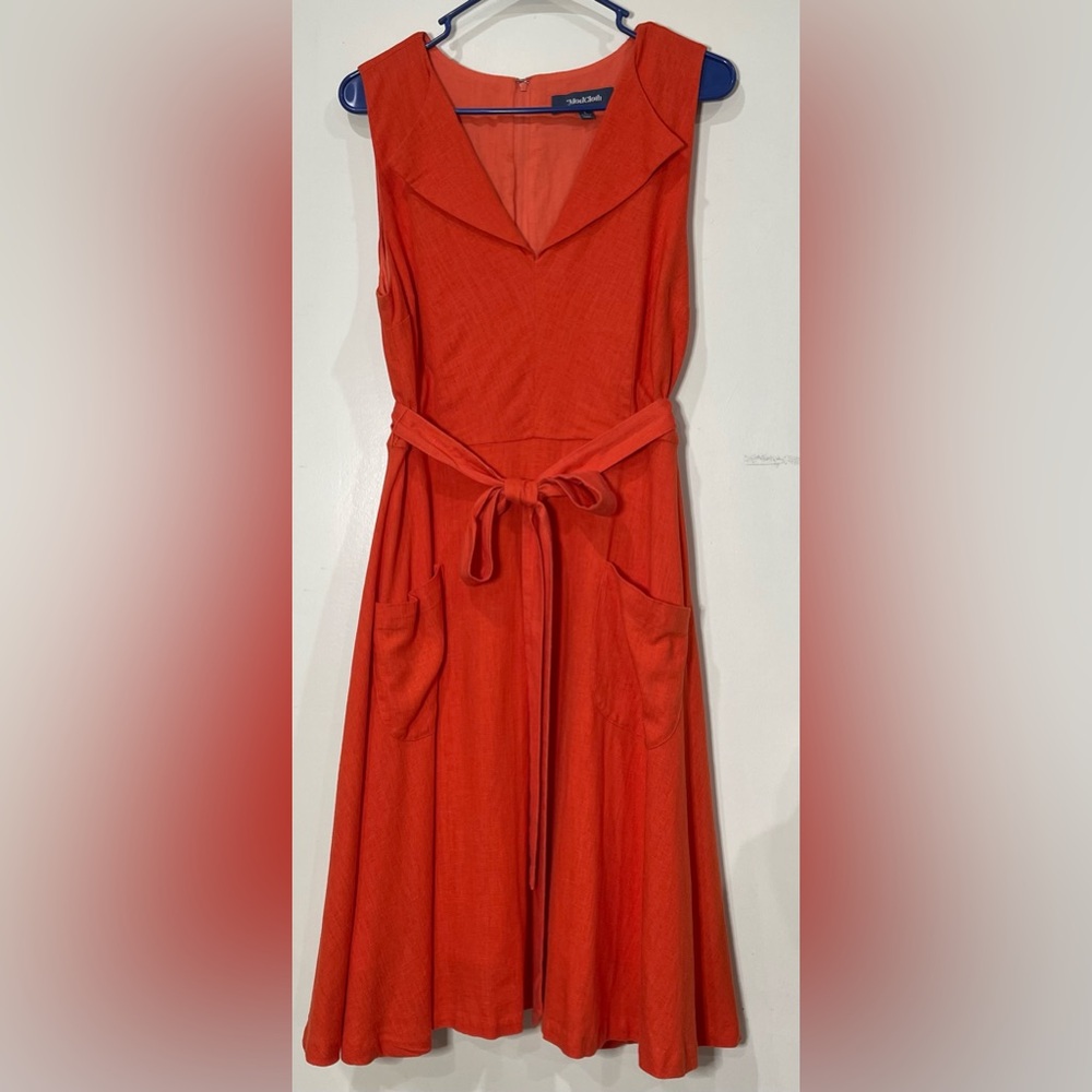 Orange ModCloth Retro Swing Dress Size Large